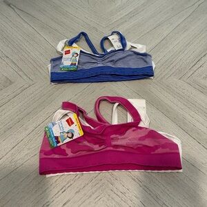 Hanes Lot of 2- 2 Packs Girls Bandini Multi-Way Bras Size Small NWT